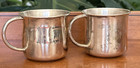 2 Reed   Barton Sterling Silver Baby Cups Monogrammed 127 Gram Wt Scrap Or Use