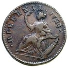 1723 4 5-fa 4 R-4 Wood s Hibernia Half Penny Colonial Copper Coin