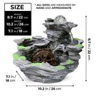 Indoor Fountain With Pump  Light  Revolving Crystal  10  Tabletop Waterfall