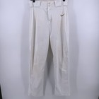 Nike Vapor Select Baseball Pants Mens Small White Athletic Stained Full Length