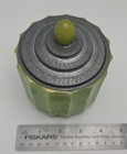 Vintage Art Deco Green Bakelite   Metal Music Powder Box 1940 s - Works