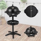 Indoor Outdoor Electric Grill W  Non-stick Grill Plate Temperature Control