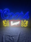 New In Box Coors Banquet Beer Light Up Led Sign 24    X 17   