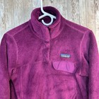 Patagonia Re-tool Snap Sweater Fuzzy Warm Fleece Pullover Womens Size Xs Purple
