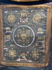 Antique 18th   19th Century Tibetan Silk Asian Thangka Black Gold Buddha Scroll