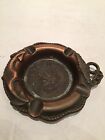 Hong Kong Chinese Dragon Copper Plated Ashtray Lifesaver Anchor Vintage Souvenir