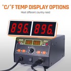 2in1 Digital 750w Soldering Station Iron Kit Hot Air Gun Heat Rework Smd Welding