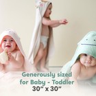 Premium Hooded Baby Bath Towel   Washcloth Set  bear  - 100  Cotton Terryclot   