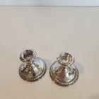 Wallace Sterling 4488 Weighted Single Candlestick With Ornate Edge Lot