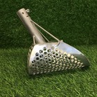 Ckg Sand Scoop Metal Detector Stainless Shovel Beach Treasure Hunting Handle  D4