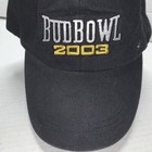 Vintage 2003 Bud Bowl Black Baseball Cap Hat Unisex Adjustable