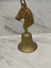 Vintage Brass Horse Head Bell 7 5 High as Found Not Polished