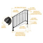 Steel Handrail Adjustable For 4-5 Steps Outdoor Stair Railing Step Hand Rail