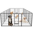 24 32 40  8 16panels Dog Playpen Crate Pet Play Pen Fence Puppy Kennel Cage Door