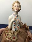 5    Tall Antique Japanese Porcelain Half 1 2 Doll Pin Cushion W  Legs  w