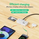 Surge Protector Power Strip - 8 Ac Outlets   6 Usb Ports  4a 2c   1080j Exten   