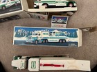 Hess Toy Truck With Helicopter Collectible Gas   Oil Theme Green White Rescue 2