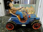 Vtg Old Timer Automobile Car Tin Battery Toy Boxed Works