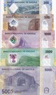 Angola Set 5 Unc 200 500 1000 2000 5000 Kwanzas 2020 2025 P 160-p 164
