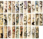 32 Pc Bookmark Set Whimsical Cat Art 1 57  X 5 9  New Free Ship  ds  S118