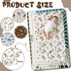 Vitalcozy 4 Pcs Vintage Western Cowboy Crib Sheet Set Newborn Bedding Nursery
