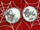 2019 Tuvalu Marvel Captain America   2018 Iron Man     1 Oz Silver Coin Bu       