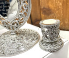 Tr Things Remembered Unity Set Wedding Ceremony Candle Holder Set 2 Pcs Jeweled