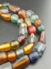Vintage African Trade Glass Beads Strand  Beautiful Genuine 12mm Mix Glass Beads