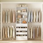 4-9ft Closet Organizer With 4 Drawers And Hanging Rods  Walk-in Closet System