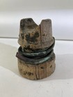 Antique Vtg Round Top Wood San Francisco Trolley Cable Insulator W Wire Ds75