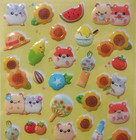Gaia Summer Hamster Jewel Pvc Sticker Sheet Japan Flower Cold Sweets