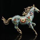 9 4  Chinese Cloisonn   Enamel Bronze Lovable Animal Fine Horse Statues Collect