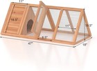 Outdoor Rabbit House Bunny Chicken Coop Wooden Small Animals Cage Poultry Hutch