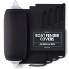 Boat Fender Covers   Several Size Options Available   10    X 26    Black   4 Pack