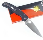 Black G10 Handle Silver Stainless Steel Spear Blade Tactical Pocket Knife Folder