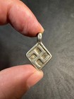 Vintage Brass Tibetan Om   Yungdrung Pendant  Double-sided Buddhist Amulet