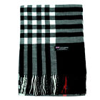 Oversized Plaid Check Blanket 100  Cashmere Scarf Shawl Wrap Warm Winter Scarves