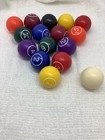 2 Sets  Billiard Ball Set Miniature Pool Table Resin 1  1 8    Brand New full Set 