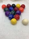 Billiard Ball Set Miniature Pool Table Resin 1  1 8    Brand New full Set freeship