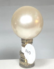 Finials Pearl White Shiny Glass Small Round Lamp Shade Finial New