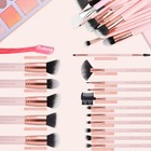 Real Perfection Makeup Brush Set 16 Pcs Pink Synthetic Foundation Eyeshadow Kit