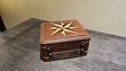 Brass Brunton Compass Thos J Evans London Makers To The Queen 1920 W  Wood Box
