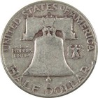 1950 D Franklin Half Dollar Ag About Good 90  Silver 50c Coin