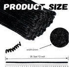 Black Pipe Cleaners For Crafts 200pcs Chenille Stems craft Supplies halloween Cr