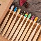 10 Pack Bamboo Toothbrush Bpa Free Eco-friendly Soft Medium Bristles Multicolor