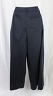 Twp Women s Navy Blue Cotton Blend High Rise Pleated  Wide Leg Pants 2  695