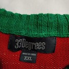 Ugly Christmas Sweater Women s Xxl Red Pompoms Sequins Christmas Tree Crew Neck