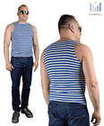 Tank Top Sleeveless Shirt Cotton Light Blue Original Telnyashka                     xl 