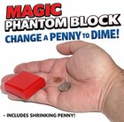Phantom Penny To Dime Magic Trick Mini Shrinking Vanishing Pocket Set Block Coin