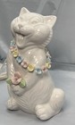 Vintage Ceramic Porcelain Night Light Lamp Laughing Cat Rare